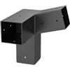 Startbuymore Staffa angolare per pergola, staffa angolare a 3 vie, resistente, giunti in legno, kit hardware per gazebo, patio, pergole, capanna di tronchi, pergola esterna (destra 15°)
