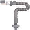 Hshenjhu Sifone Lavabo, 1 1/4 Universale Antiodore Tubo di Scarico, Regolabile Scarico Lavandino Bagno, Flessibile Sifone Telescopico Altezza Regolabile 38-93 cm, per Cucina e Lavello (Grigio)