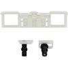 eletech Cerniere per sedile wc kit cerniere copriwater con chiusura ammortizzata e tasselli espansione in plastica per fissaggio tavoletta wc universale inserti (bordo 207mm con bulloni 2pz)