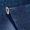 Stickyart Carta da Parati Glitter Blu Nero Adesivi Murali Soggiorno Moderni 40cmX200cm Glitterata Carta da Parati Adesiva Muro Cameretta Bambini Pellicola Adesiva per Mobili Armadio Rivestimento Muro