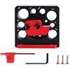 Generic Taglierina per tasselli per la lavorazione del legno, maschera di taglio per tasselli - Spina metrica regolabile da 8 mm a 20 mm per tasselli da barra, 8 fori, strumento ausiliario a bacchetta tonda
