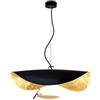 AHQX Plafoniera A Led Lampadario Foglia Oro Pendant Light Industriali Lampadari Oro Nero Plafoniere Vintage Loft Luce Pendente Soggiorno Sala Da Pranzo Cucina Camera Da Letto Illuminazione Rotonda,ø60cm