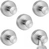 GSRIGW Gancio a ventosa, 4 ganci a ventosa senza fori, in acciaio inox, gancio a ventosa, gancio riutilizzabile con ventosa, extra forte per cucina, bagno, camera (6 cm, argento)