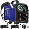GUIVACI Saldatrice a filo continuo senza gas 140A, Saldatore Inverter IGBT 3‑in‑1 MIG/ARC/Lift TIG, Display LED digitale intelligente, filo animato 0,8 mm, per principianti e saldatori professionisti