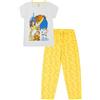 Disney Pigiama lungo da donna La Bella e la Bestia, in cotone, pigiama da donna, bianco, 8-10