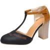 YOSUWOAI Scarpe con tacco alto ortopedico da donna, Mary Jane, con cinturino a T e tacco a blocco, eleganti e confortevoli, per tutti i giorni e occasioni speciali, scarpe tradizionali, tacco a blocco