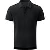 Generic Polo da uomo a nido d'ape a maniche corte casual tinta unita top classico 3 bottoni slim fit maglietta da golf estiva leggera tinta unita pullover, Nero , S