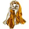 LSHARON SILK Sciarpa leggera in 100% seta di gelso, 173 x 52 cm, sciarpa in pura seta naturale, ideale come regalo per donne, 8 Beige Oro, 175cmL* 52cmW