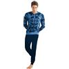 Sergio Tacchini Pigiama Uomo Invernale, Pigiama Uomo Caldo Cotone, Tuta Uomo Casa (34750 Blu, L