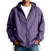 DUHGBNE Giacca Uomo Primaverile Giacca Mezza Stagione Uomo Giubbotto Leggero Lunga Maniche con Zip Casual Giubbotto Estivo e Tasche Bomber Jacket con Cappuccio Antivento Sportiva Giubbino