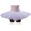 GISI Danza Tutulette Slip in Lycra per Danza Classica - 6 Strati di Tulle Rigido (38 - GiroVita 55/60 Cm, Bianco)