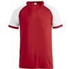 CLIQUE T-shirt bicolore mezza manica uomo donna unisex raglan t-shirt cotone jersey maniche con colletto a contrasto vestibilità aderente