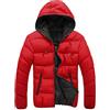 Osheoiso Giacca Uomo Jacket Piumino Corto Antivento Caldo Cappotto Con Cappuccio Vintage da Moto Invernale Caldo Bomber Con Tasche Giacca on Zip Piumino Leggero