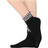 Leo Corsetteria Confezione 6 paia Calze invernali corte Donna caldo cotone polsino morbido fantasia zig zag Taglia unica Come foto 424