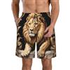 WZYCWB Pantaloncini da surf da uomo con stampa leone, adatti per corsa, abbigliamento casual, costume da bagno da spiaggia, bianco, 3XL