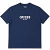 GUESS Uomo T-Shirt Manica Corta M6GI16K3032 Cotone Blu Scuro S