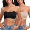 LEYSHE Reggiseno Senza Spalline per Donna Reggiseno a Fascia Imbottito Reggiseno a Tubo Senza Cuciture Top a Fascia Antiscivolo