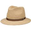 Borsalino Cappello Tascabile in Paglia Crochet Donna/Uomo - Made Italy da Sole Estivo Cappelli Spiaggia con Nastro Grosgrain Primavera/Estate Estate - 56 cm Natura-Marrone