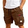 Generisch Pantaloncini da bagno leggeri da uomo con fodera interna in rete, ad asciugatura rapida, elastico in vita con coulisse, due tasche laterali, ideali per nuoto, surf e vacanze al mare, vestibilità