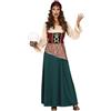 FIESTAS GUIRCA | Costume Zingara e Veggente (38-40/M) - Vestito e Cappello - Costumi di Halloween, Carnevale e Feste in Maschera per Adulte - Ideale per Celebrazioni Mistiche ed Esoteriche - Verde