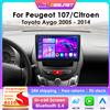 OSSURET Autoradio Android con CarPlay e Telecamera 360° per Peugeot 107, Toyota Aygo, Citroen C1, Lettore Multimediale per Auto, Navigatore GPS 2din 4G, Autoradio RDS