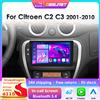 OSSURET Android 14 Qualcomm 8Core Autoradio Multimediale Per Citroen C2 C3 2001 2002-2010 Wireless CarPlay Android Auto 4G BT5.4 GPS DSP