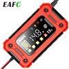 EAFC Caricabatteria per auto intelligente 12V15A/8A Ampio display LCD Funziona con batterie al litio AGM GEL al piombo per auto, motocicli e SUV
