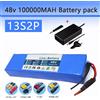 Pacco batteria agli ioni di litio 13S2P 48V 100000mAh 100Ah con BMS da 250W 350W 500W 750W 1000W e caricabatterie 54.6V in omaggio
