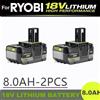 Batteria al Litio RYOBI 18V 8.0AH a Bassa Autoscarica, Compatibile con Tutti gli Utensili 18V P104 P107 P108 RB18L50 RB18L20