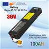 Ddadache Batteria ricaricabile agli ioni di litio 36V 100000mAh 10S3P 18650 1000W Adatta per scooter Kugoo S1, S2, S3 con BMS integrato