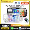 Podofo Carplay 2Din Lettore Multimediale Android per Auto per Fiat 500 2007 2008-2015 Sistema Intelligente per Auto Navigazione GPS FM/RDS 4G WIFI BT Senza DVD