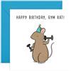 Central 23 Biglietto di compleanno con ratto che si allena - Gym Rat - regalo per gli appassionati di palestra, bruv, bestie, amici, migliori amici, BFF, colleghi, fratelli, fratelli, con divertenti adesivi