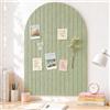 Lifewit Bacheca Feltro Arcuato 3 Pezzi 90x60cm, Alternativa Sughero | Adesivo, Lavagna Sughero Parete, 30 Puntine, per Note Foto Chiavi, Ufficio Casa Classe Dormitorio, Verde Salvia