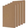 Thboxes Taccuino formato A5, a righe, set da 5 pezzi, 30 fogli/60 pagine, marrone
