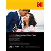 Kodak Ultra Premium carta fotografica 8,5 x 11 lucida, 25 punti 33,6 kg - 280 g/m² (41177-9891173)