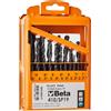 BETA - Set 19 Punte per Avvitatore in Cassetta Metallica, Serie Inserti 1/4" Pro