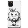 Cute Apple Fruit for Children Kids & Adu Custodia per iPhone 11 Pro Max Disegno a matita con simbolo del cuore grafico mela con cuore