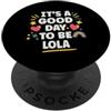 Custom Gifts For Women Gift For Lola Lola Personalized Retro Girls Custom Lola Name PopSockets PopGrip Adesivo