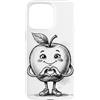 Cute Apple Fruit for Children Kids & Adu Custodia per iPhone 15 Pro Max Disegno a matita con simbolo del cuore grafico mela con cuore