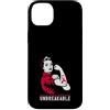 Multiple Myeloma Awareness Burgundy Ribb Custodia per iPhone 14 Plus Nastro da donna indistruttibile con guerriero multiplo mieloma