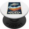 Alien Extraterrestrial Sci-Fi UFO Space Gli alieni non credono in te né extraterrestri retrò PopSockets PopGrip Adesivo
