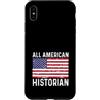 Historian Apparel for Men Women Work Bos Custodia per iPhone XS Max Storia Distressed 4 4 luglio All American Flag USA