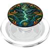 Minnesota Headwaters Angler Designs Mississippi Fiume Topografia Mappa Paddlefish Art PopSockets PopGrip per MagSafe