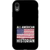 Historian Apparel for Men Women Work Bos Custodia per iPhone XR Storia Distressed 4 4 luglio All American Flag USA