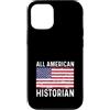Historian Apparel for Men Women Work Bos Custodia per iPhone 12/12 Pro Storia Distressed 4 4 luglio All American Flag USA