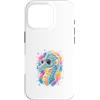 Splash Animals Abbigliamento Grafico Col Custodia per iPhone 16 Pro Ippocampo Figo con Occhiali da Sole Schizzi Colore