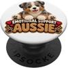 Cute Funny Stuffed Animal Stuffie Stuffy Supporto emotivo Australian Aussie Shepherd Ragazzi Ragazze Bday PopSockets PopGrip Adesivo