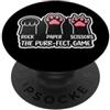 Rock Paper Scissors The Purr-fect Game C Rock Paper Scissors The Purr-fect Gioco Amante del Gatto PopSockets PopGrip Adesivo