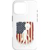 Alien Extraterrestrial Sci-Fi UFO Space Custodia per iPhone 16 Pro Alien Bandiera Americana UFO Spazio Extraterrestre Fantascienza Fan