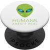 Alien Extraterrestrial Sci-Fi UFO Space Gli umani non sono veri UFO spaziali di fantascienza capo alieno PopSockets PopGrip Adesivo